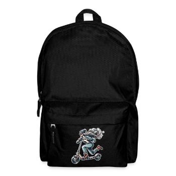 E-Scooter E-Roller Frau Scooter - Rucksack - Schwarz - Vorne