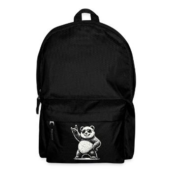 Heavy Metal Musik Panda Mit Sonnenbrille - Rucksack - Schwarz - Vorne
