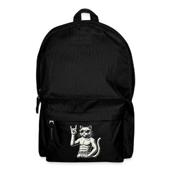 Lustige Rock Musik Katze Heavy Metal Festival - Rucksack - Schwarz - Vorne
