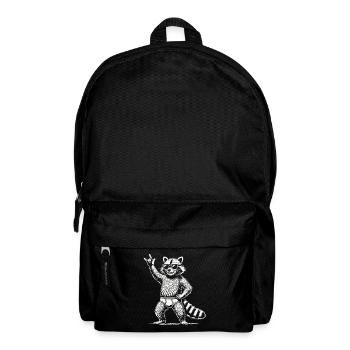 Lustiges Waschbär Rock Musik Festival Design - Rucksack - Schwarz - Vorne