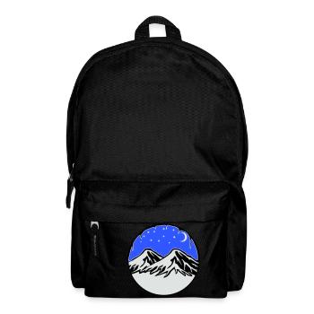 Starry sky mountains - Backpack - black - Front