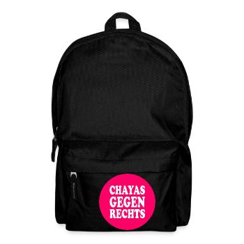 chayas gegen rechts - Rucksack - Schwarz - Vorne