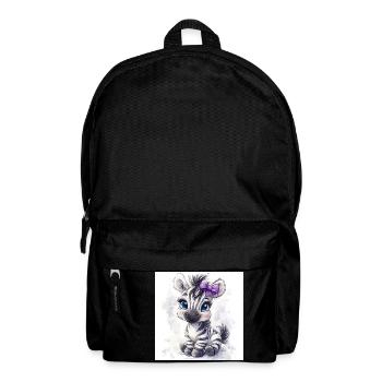 Zèbre mignon pour les filles - Sac à dos - noir - Devant
