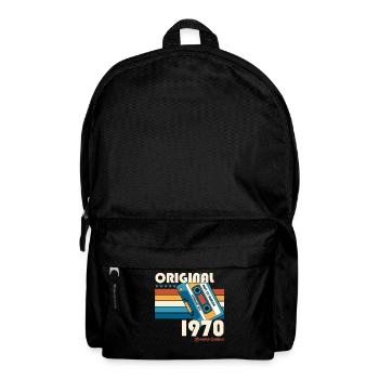 55th Birthday Cassette March Year 1970 - Backpack - black - Front
