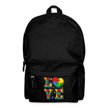 Autismus Autisten Love - Rucksack - Schwarz - Vorne