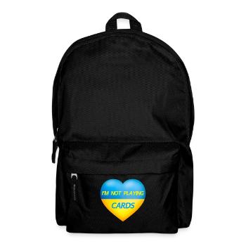 I'M NOT PLAYING CARDS – UKRAINE HEART - Backpack - black - Front