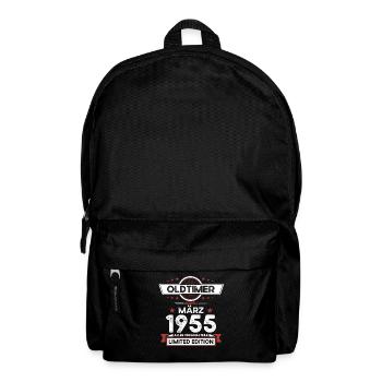70. Geburtstag Oldtimer März Jahrgang 1955 - Rucksack - Schwarz - Vorne