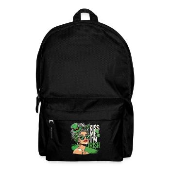 Kiss Me I'm Irish St. Patrick's Day Party Motif - Backpack - black - Front