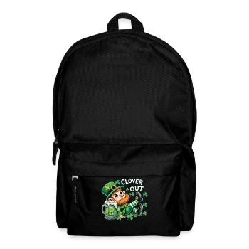 clover and out St. Patrick's Day fun - Backpack - black - Front