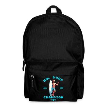 Retro Pixel 80th Surf Champion - Backpack - black - Front