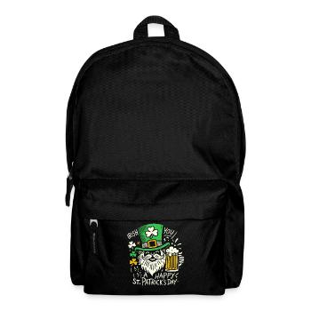 Fröhlichen St. Patrick's Day Feier mit Irish - Rucksack - Schwarz - Vorne