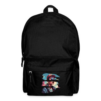 girl girlie wild punk freestyle love peace style - Backpack - black - Front