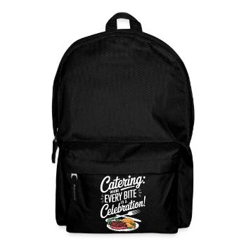 Catering: Where every bite is a celebration! - Backpack - black - Front
