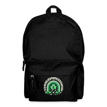 St. Patrick's Day Shamrock Rainbow Luck - Backpack - black - Front