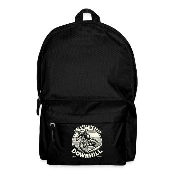 Bike: The Best Life Runs Downhill - Backpack - black - Front