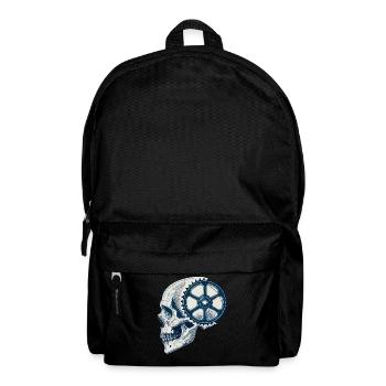 Bicycle Lover Skull with Gear for Cycling - Backpack - black - Front