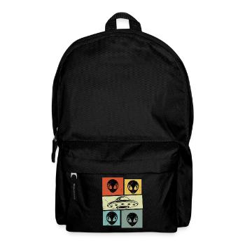 Alien Ovni Rétro Vintage - Sac à dos - noir - Devant