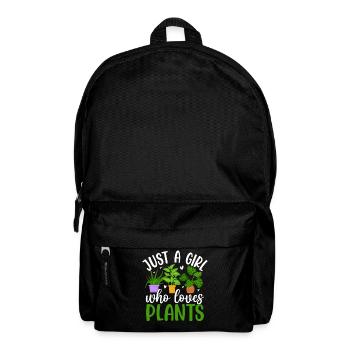 JUST A GIRL WHO LOVES PLANTS - Rucksack - Schwarz - Vorne