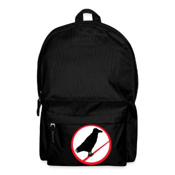 Corbeau assis interdit Rod Corde signe Note - Sac à dos - noir - Devant