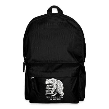 Funny book lover bear statement for book fan - Backpack - black - Front