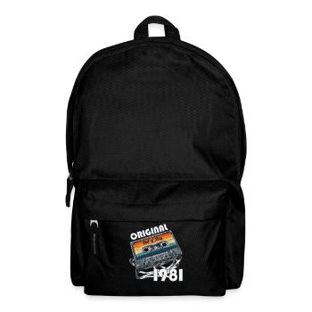 44th Birthday Cassette May Vintage 1981 - Backpack - black - Front