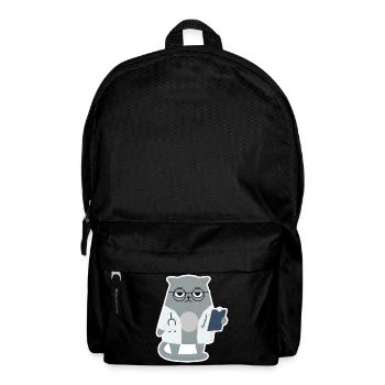 Cat Grumpy Doctor - Cat - Backpack - black - Front