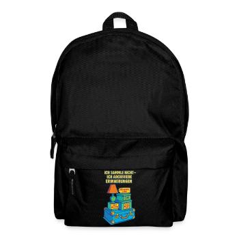 Ich Sammle Nicht Ich Archiviere Erinnerungen - Rucksack - Schwarz - Vorne