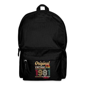 44th Birthday Original Vintage 1981 - Backpack - black - Front