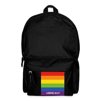 Pride Allyship LGBTQ Ally Rainbow Flag - Backpack - black - Front