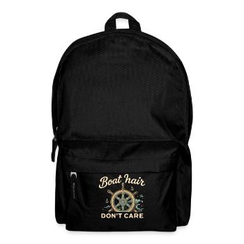 Funny Saying Ship Captain Boat Hair - Backpack - black - Front