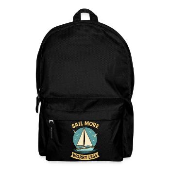 Naviguez plus Souciez moins Capitaine Voilier Nautique - Sac à dos - noir - Devant