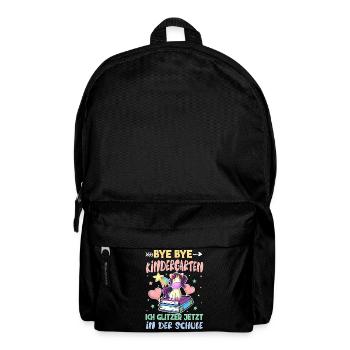 Bye Bye Kindergarten Einschulung - Rucksack - Schwarz - Vorne