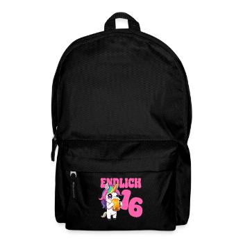 Bière Licorne Enfin 16 ans Anniversaire Alcool - Sac à dos - noir - Devant