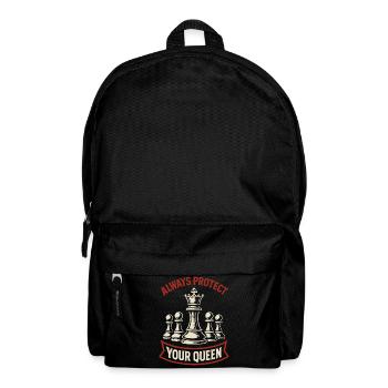 Protégez toujours votre joueuse d’échecs reine - Sac à dos - noir - Devant