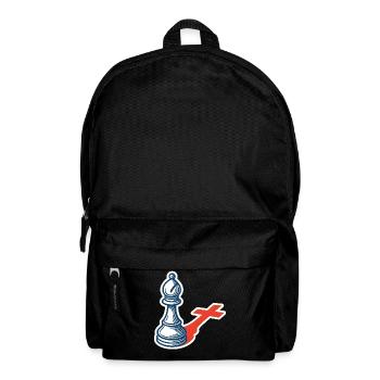 Chess Player Funny Bishop Shadow Design - Backpack - black - Front