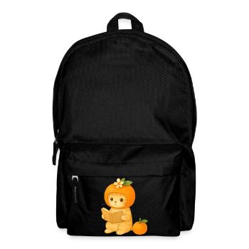 Pineapple Cat Reading with Flowers - Backpack - black - Front