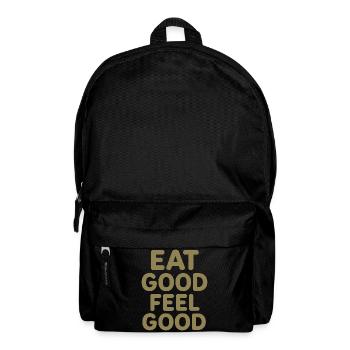 Eat Healthy Nutrition Saying Eat Good Feel Good - Backpack - black - Front