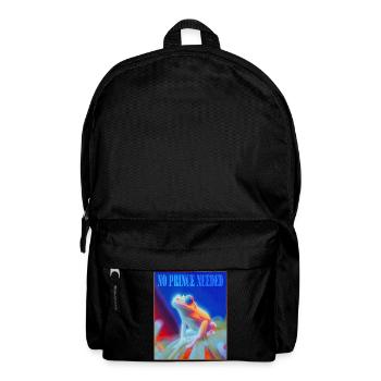 Frog with crown and saying - Backpack - black - Front