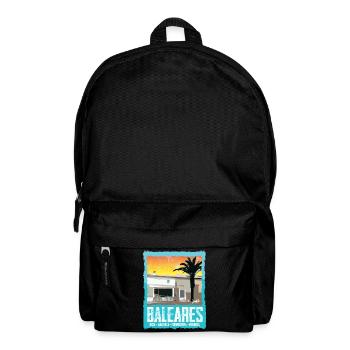 Balearen Sonnenuntergang Silhouette - Rucksack - Schwarz - Vorne