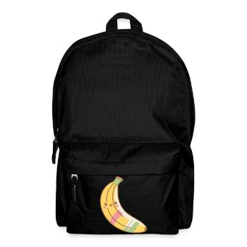 Banane kawaii sourire pastel - Sac à dos - noir - Devant