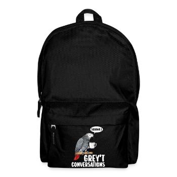 Afrikanischer Grauer Papagei Vogel Humor - Rucksack - Schwarz - Vorne