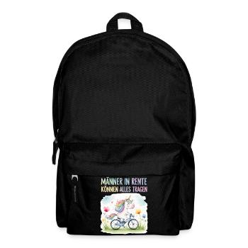 Rentner Einhorn Lustiger Spruch Rente Ruhestand - Rucksack - Schwarz - Vorne