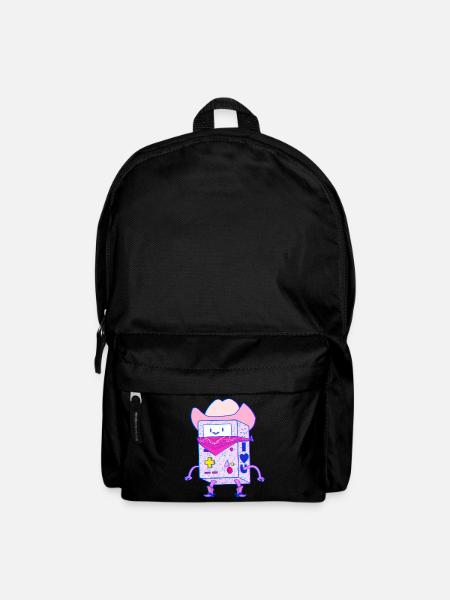 Cowboy Game Console Neon Pink Vaporwave Robot - Backpack - black