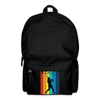 Baseball-Legende Retro-Schlagspieler-Fan - Rucksack - Schwarz - Vorne