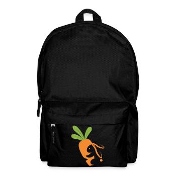 Karottenlächelndes Maskottchen - Rucksack - Schwarz - Vorne