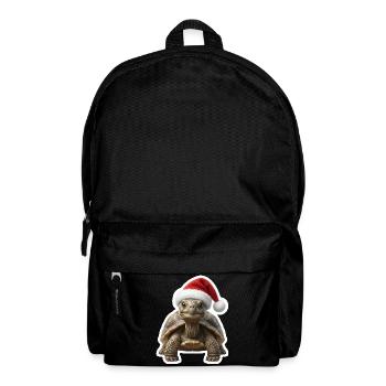 Cozy turtle celebrating slowly - Backpack - black - Front