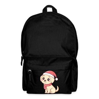 Baby Dog Niedliches Weihnachten im Weihnachtsmann - Rucksack - Schwarz - Vorne
