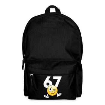 Numer 67 z emotikonem - Backpack - black - Front