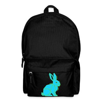 Geometric Bunny Low Poly Modern - Backpack - black - Front