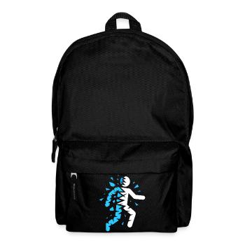 Silhouette éclatée bleue - Sac à dos - noir - Devant